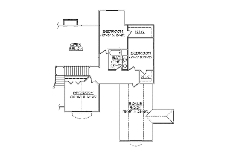Home Plan - Floor Plan - Upper Floor for Cottage House Plan #945-71 - 4 bed, 2.5 bath