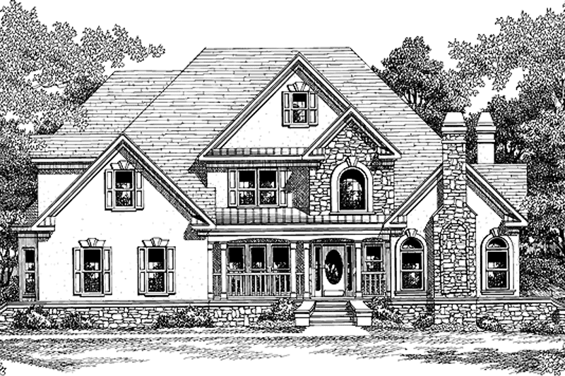 Home Plan - Exterior - Front Elevation 3 for Country House Plan #927-87 - 4 bed, 3.5 bath