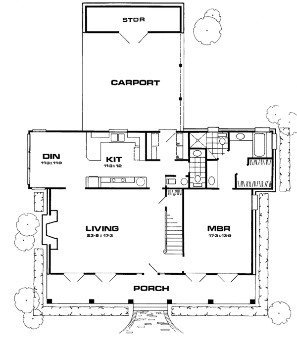 House Plan Design - Country Floor Plan - Main Floor Plan #406-9624