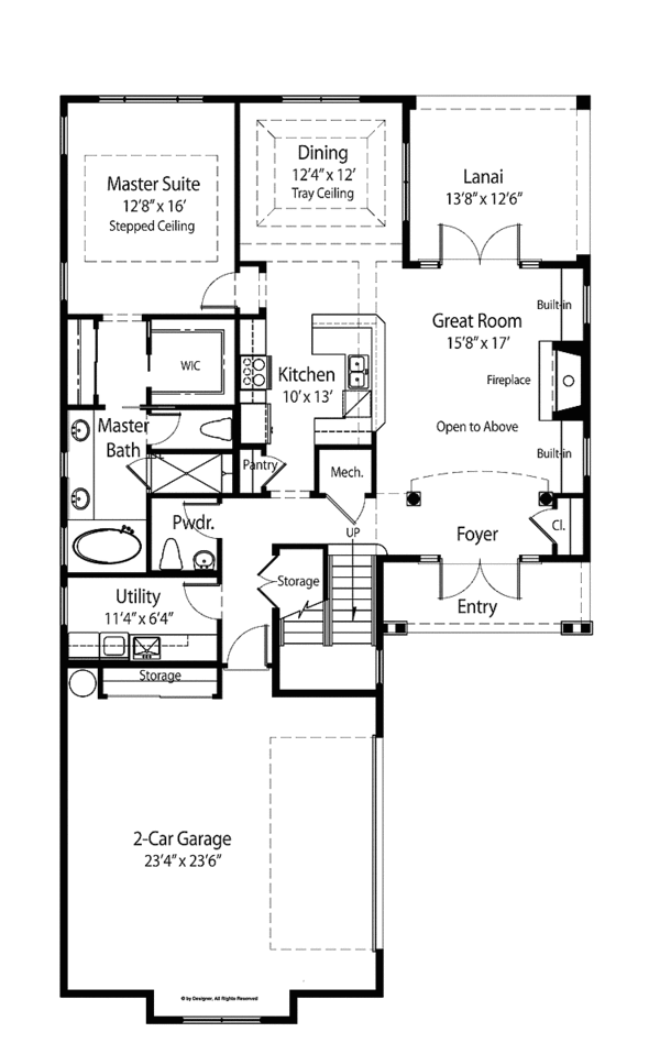 House Design - Country Floor Plan - Main Floor Plan #938-43