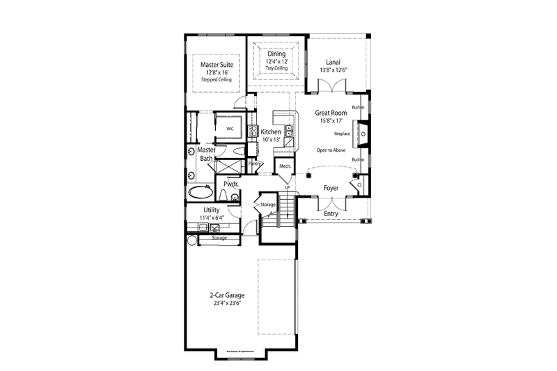 Home Plan - Floor Plan - Main Floor for Country House Plan #938-43 - 3 bed, 2.5 bath