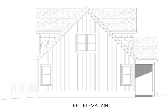 Exterior - Other Elevation for Southern House Plan #932-810 - 3 bed, 2 bath