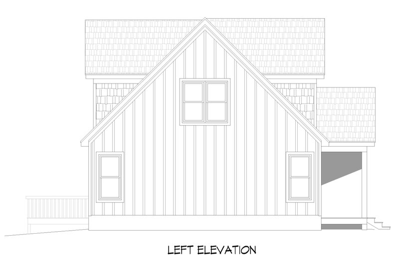 Home Plan - Exterior - Other Elevation for Southern House Plan #932-810 - 3 bed, 2 bath