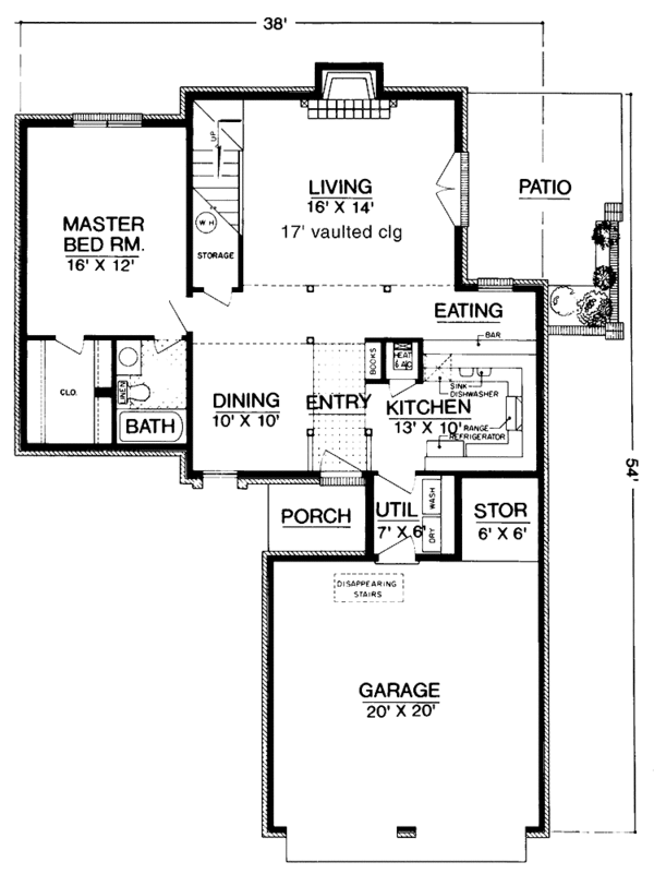 House Plan Design - European Floor Plan - Main Floor Plan #45-542