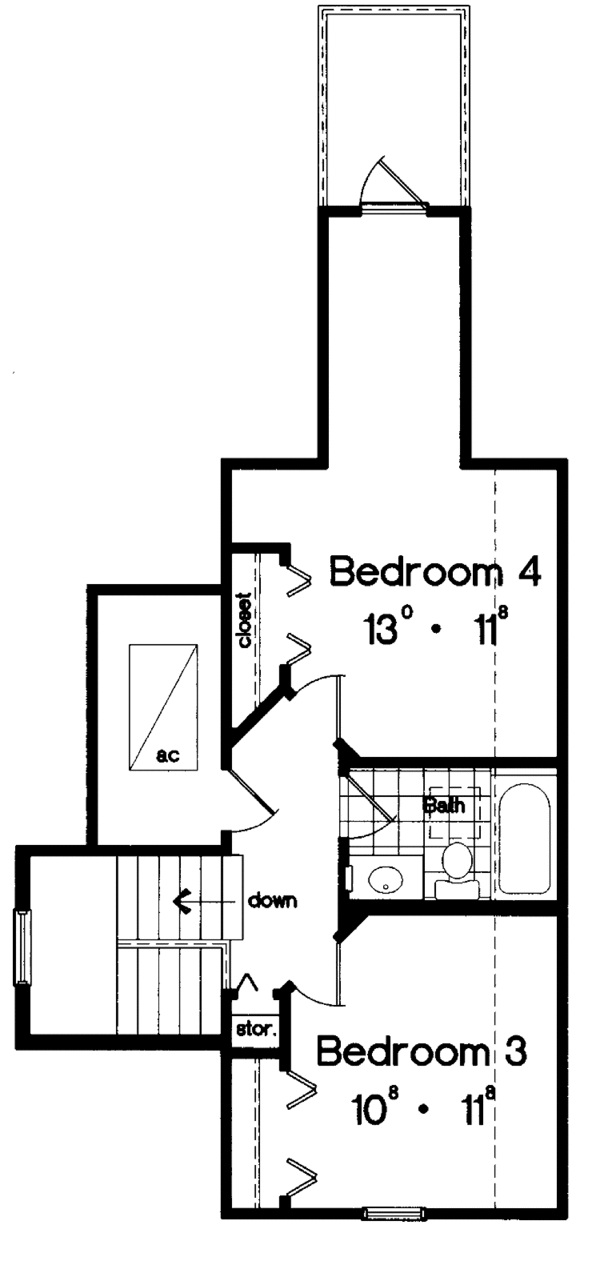 Architectural House Design - Country Floor Plan - Upper Floor Plan #417-583
