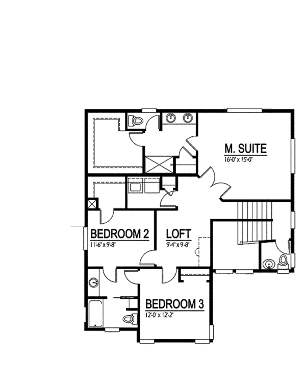 Home Plan - Floor Plan - Upper Floor Plan #569-14