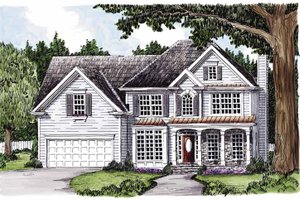 Colonial Exterior - Front Elevation Plan #927-355