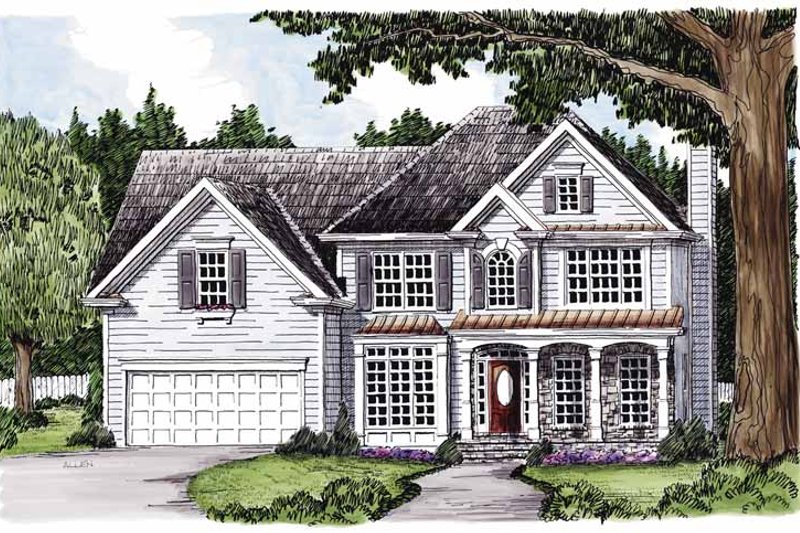 Dream House Plan - Colonial Exterior - Front Elevation Plan #927-355