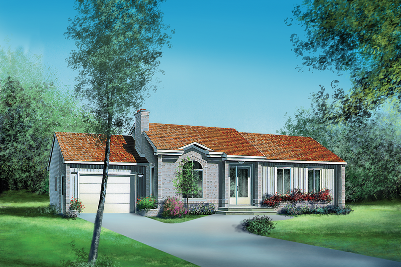 Dream House Plan - Ranch Exterior - Front Elevation Plan #25-1147