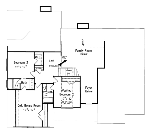 House Design - Traditional Floor Plan - Upper Floor Plan #927-907