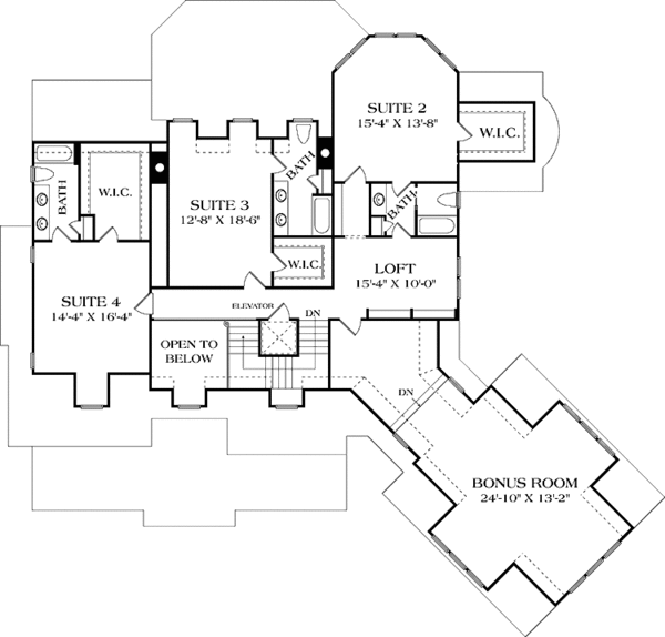 Home Plan - Country Floor Plan - Upper Floor Plan #453-575