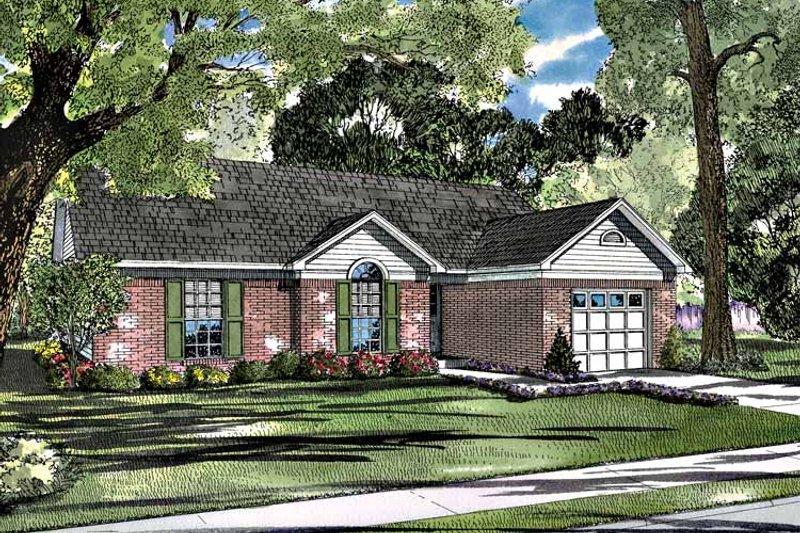 House Blueprint - Ranch Exterior - Front Elevation Plan #17-2983