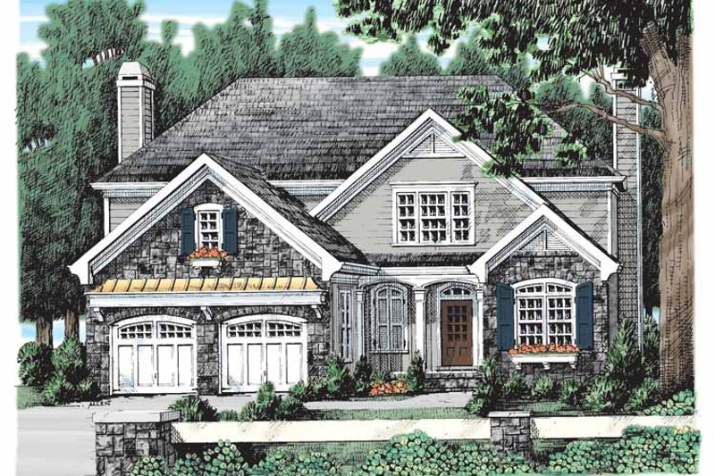 Architectural House Design - Country Exterior - Front Elevation Plan #927-903