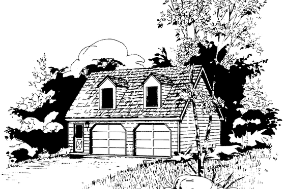 Exterior - Front Elevation 3 for Colonial House Plan #57-634, 0 bath