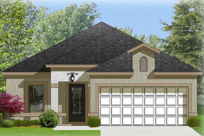 Dream House Plan - Exterior - Front Elevation 3 for Adobe / Southwestern House Plan #1058-94 - 3 bed, 2 bath