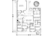 European Style House Plan - 4 Beds 3 Baths 2070 Sq/Ft Plan #312-443 