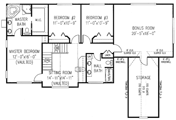 Home Plan - Victorian Floor Plan - Upper Floor Plan #11-253