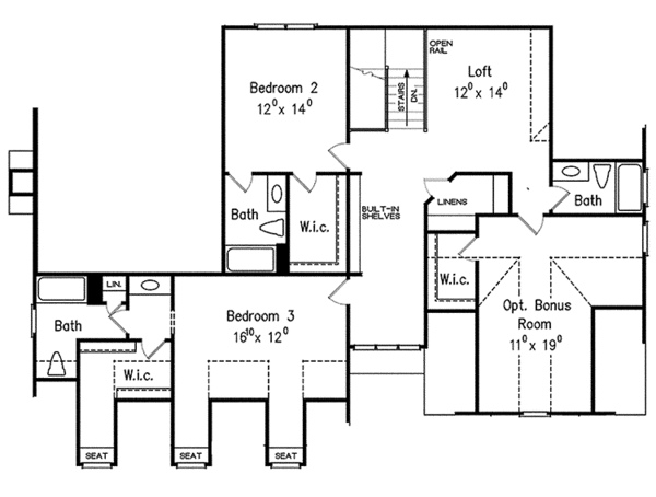 House Design - Country Floor Plan - Upper Floor Plan #927-424