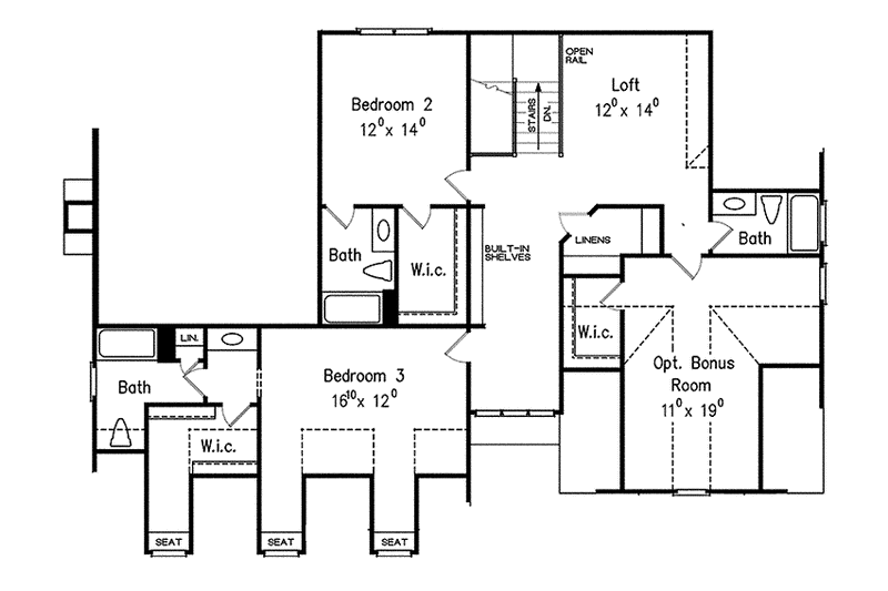 Dream House Plan - Floor Plan - Upper Floor for Country House Plan #927-424 - 4 bed, 5 bath