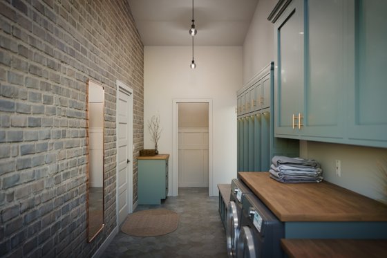 Interior - Entry 1 for Cabin House Plan #1089-54 - 1 bed, 1.5 bath