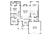 Colonial Style House Plan - 2 Beds 2 Baths 1575 Sq/Ft Plan #1010-69 
