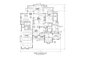 Floor Plan - Main Floor for European House Plan #1054-94 - 4 bed, 4.5 bath