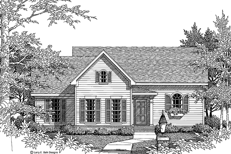 Home Plan - Exterior - Front Elevation 3 for Colonial House Plan #952-229 - 3 bed, 2 bath