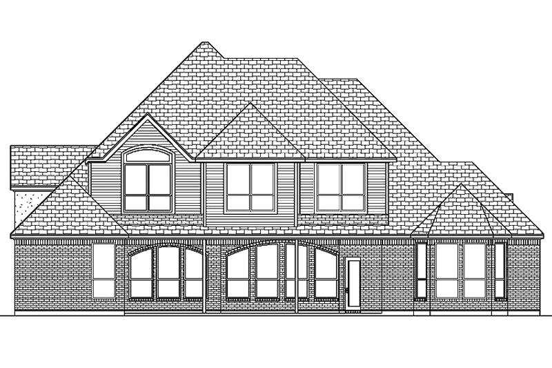 Home Plan - Exterior - Rear Elevation for Traditional House Plan #84-732 - 5 bed, 4 bath