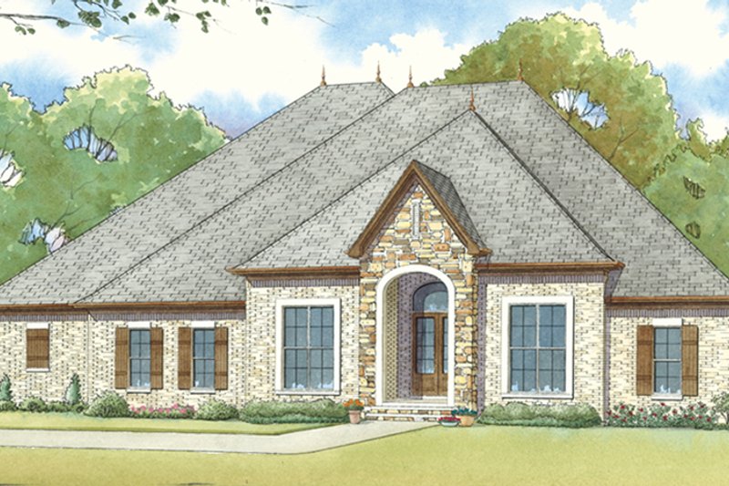 Home Plan - Exterior - Front Elevation 3 for European House Plan #17-3412 - 3 bed, 3 bath