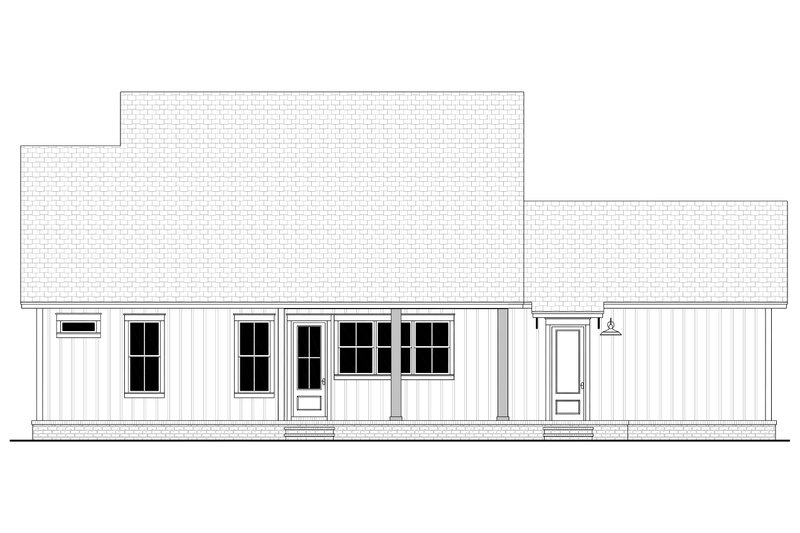 Architectural House Design - Exterior - Rear Elevation 2 for Farmhouse House Plan #430-318 - 3 bed, 2 bath