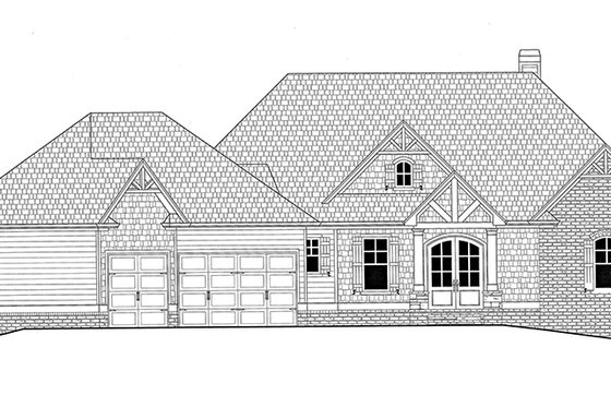 Exterior - Front Elevation 8 for Craftsman House Plan #437-76 - 4 bed, 3.5 bath