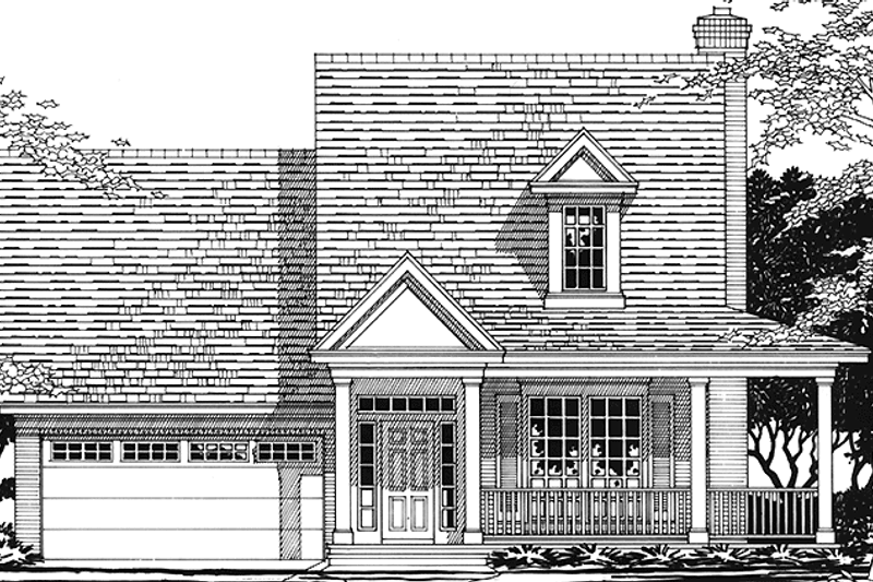 Home Plan - Country Exterior - Front Elevation Plan #472-428