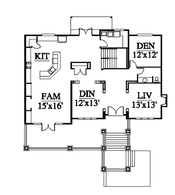 Home Plan - Contemporary Floor Plan - Main Floor Plan #951-8