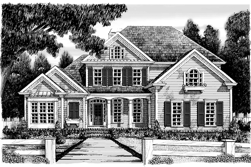 House Blueprint - Exterior - Front Elevation 3 for Country House Plan #927-885 - 4 bed, 3 bath