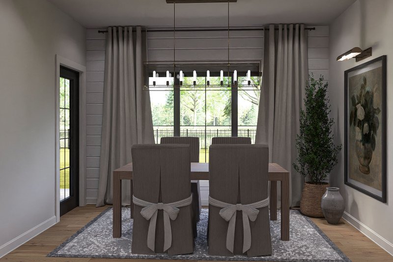 House Blueprint - Interior - Dining Room 3 for Colonial House Plan #455-415 - 3 bed, 2 bath
