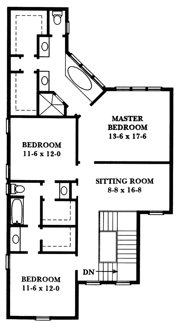 House Design - Victorian Floor Plan - Upper Floor Plan #1047-34