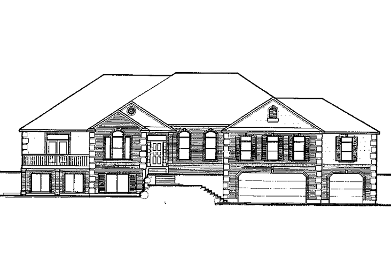 House Blueprint - European Exterior - Front Elevation Plan #308-269