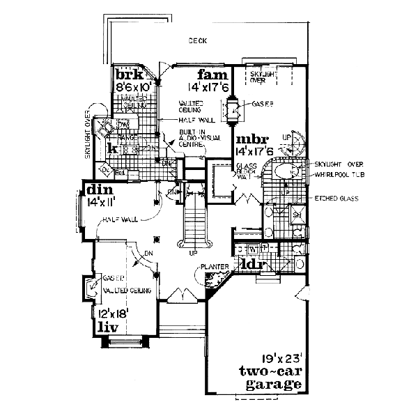 European Floor Plan - Main Floor Plan #47-195