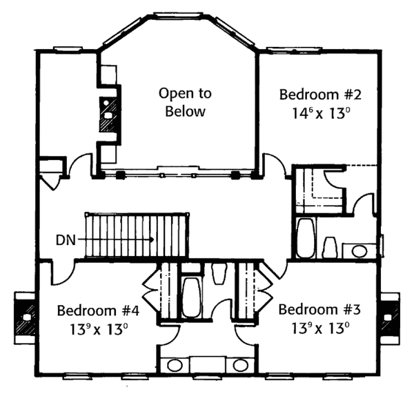 House Design - Country Floor Plan - Upper Floor Plan #429-356
