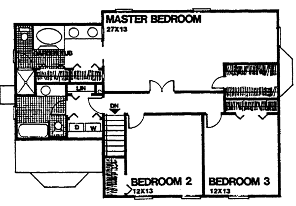 Dream House Plan - Country Floor Plan - Upper Floor Plan #30-277