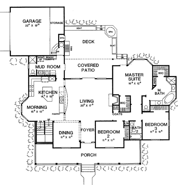 House Plan Design - Country Floor Plan - Main Floor Plan #472-148