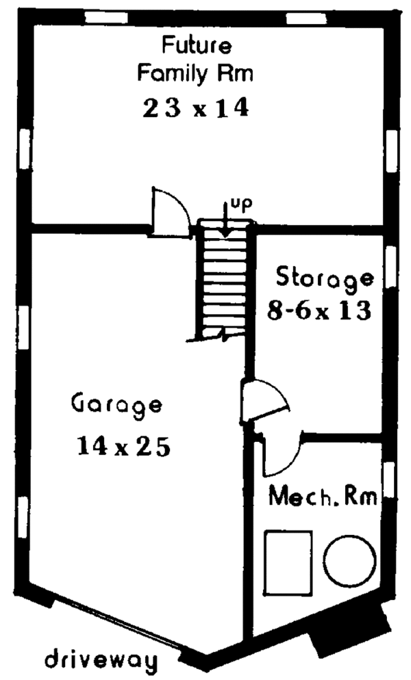 Home Plan - Cabin Floor Plan - Lower Floor Plan #3-339