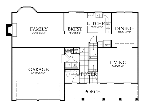 Dream House Plan - Country Floor Plan - Main Floor Plan #1029-24