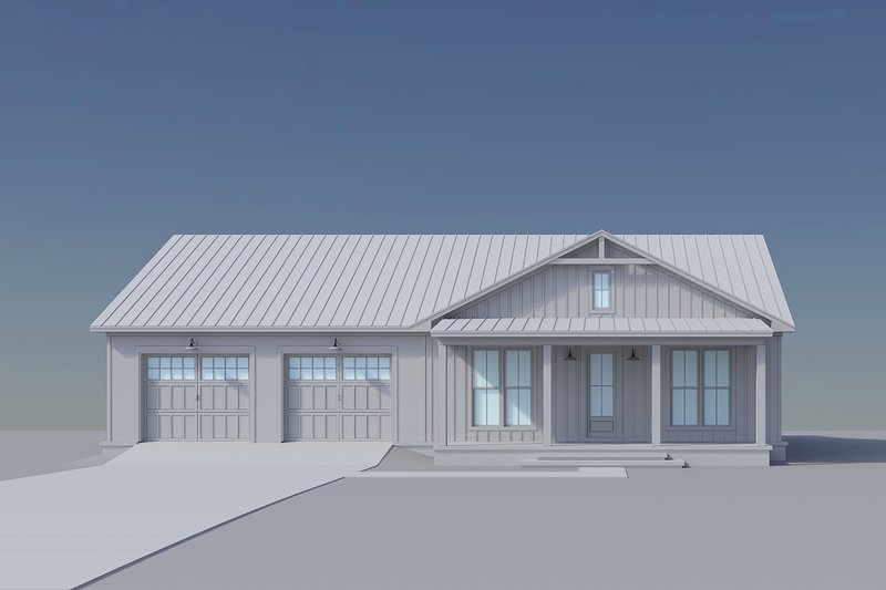 House Plan Design - Exterior - Front Elevation 8 for Barndominium House Plan #430-419 - 2 bed, 2 bath