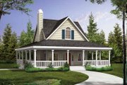 Country Style House Plan - 2 Beds 2.5 Baths 1072 Sq/Ft Plan #72-1025 