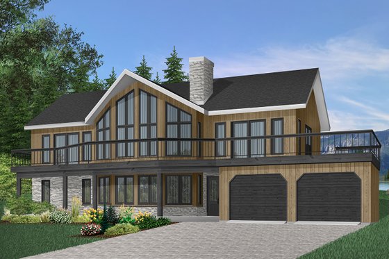Exterior - Front Elevation 4 for Contemporary House Plan #23-2022 - 4 bed, 3 bath