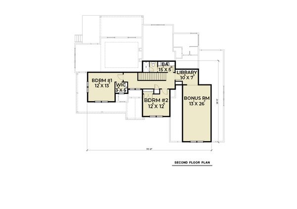 House Blueprint - Contemporary Floor Plan - Upper Floor Plan #1070-82