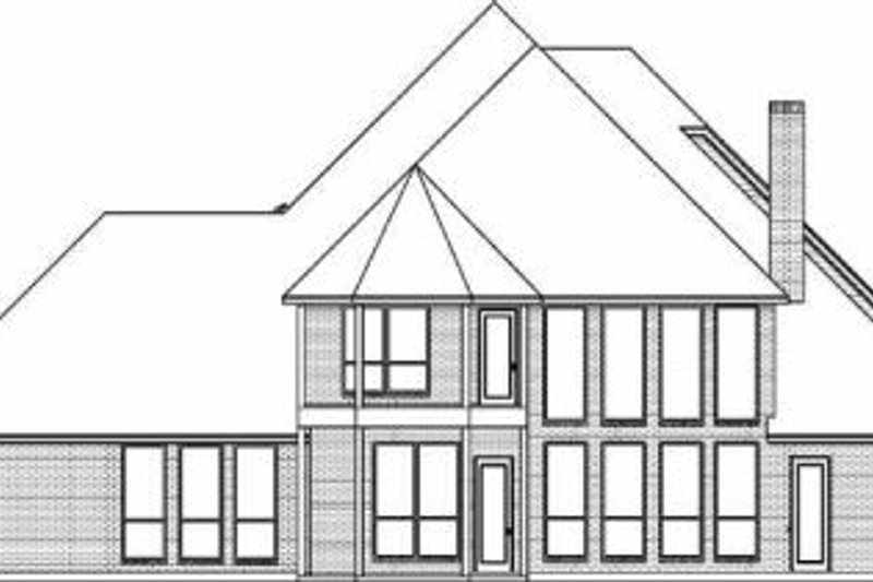 Home Plan - Exterior - Rear Elevation for European House Plan #84-155 - 4 bed, 4 bath