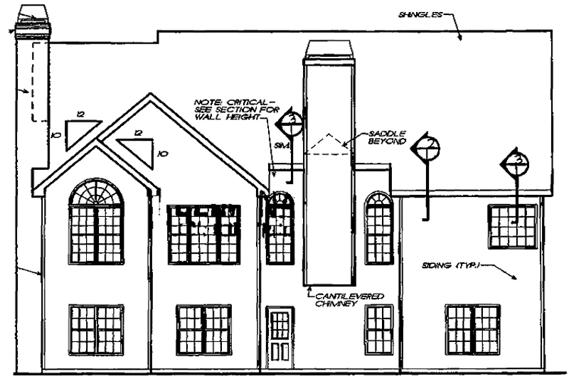 Home Plan - Exterior - Rear Elevation for European House Plan #927-264 - 3 bed, 2 bath
