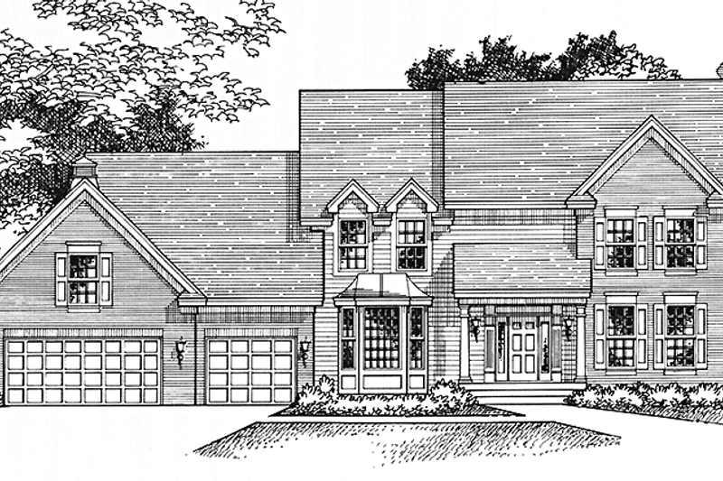 Dream House Plan - Exterior - Front Elevation 3 for Colonial House Plan #51-945 - 4 bed, 2.5 bath